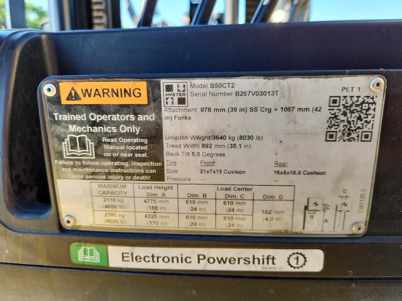 2018 HYSTER UNKNOWN