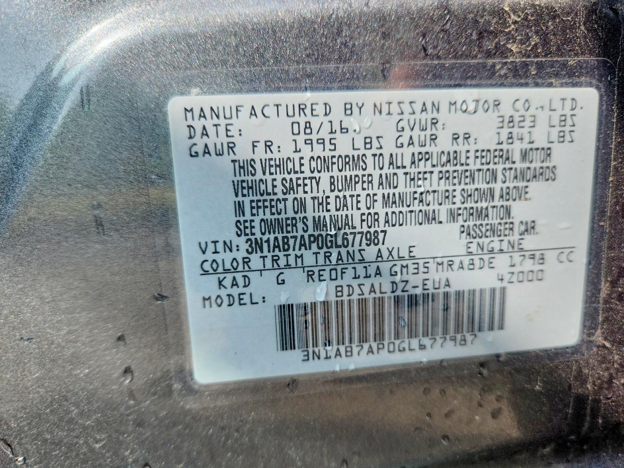 2016 NISSAN SENTRA