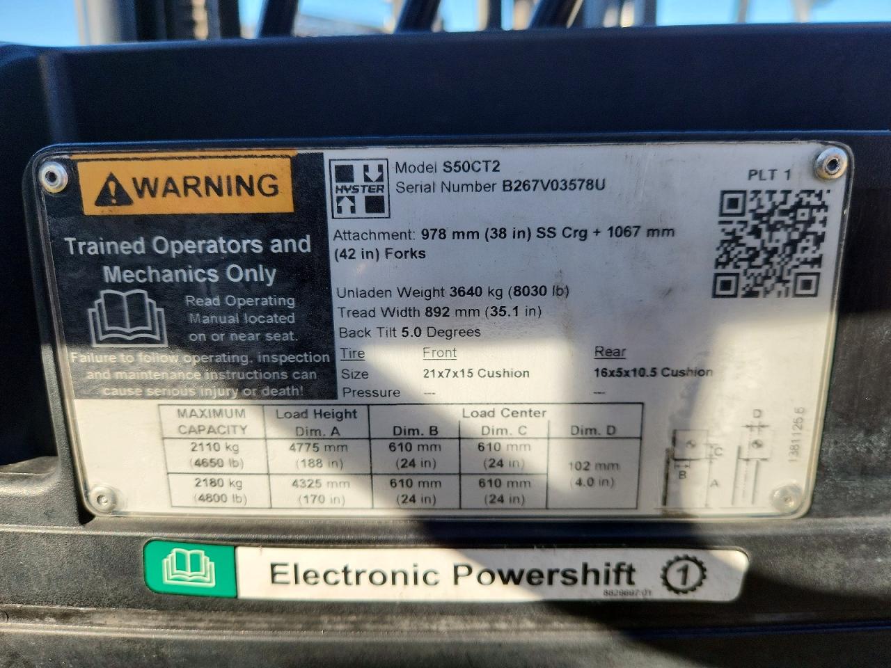 2019 HYSTER UNKNOWN