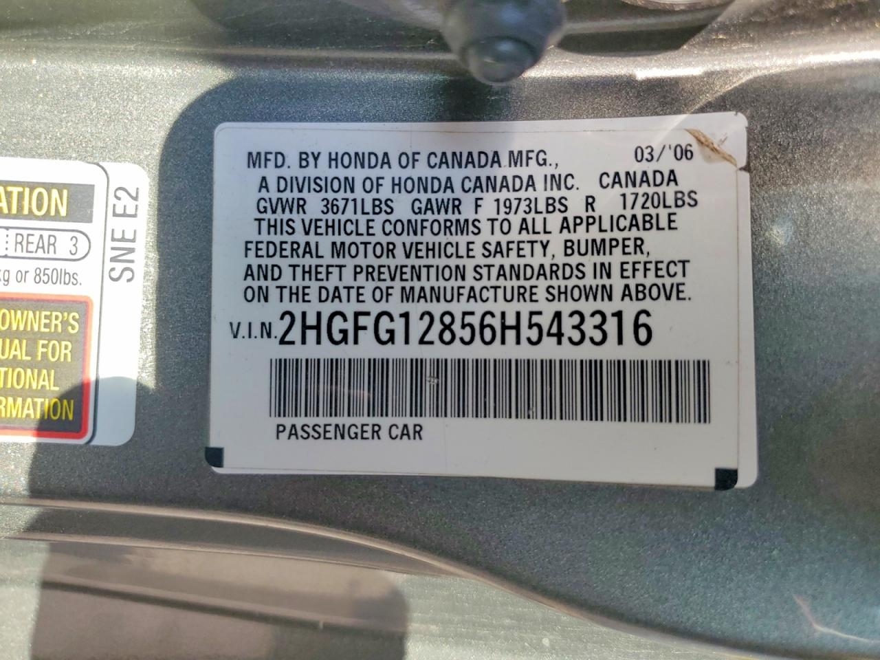 2006 HONDA CIVIC