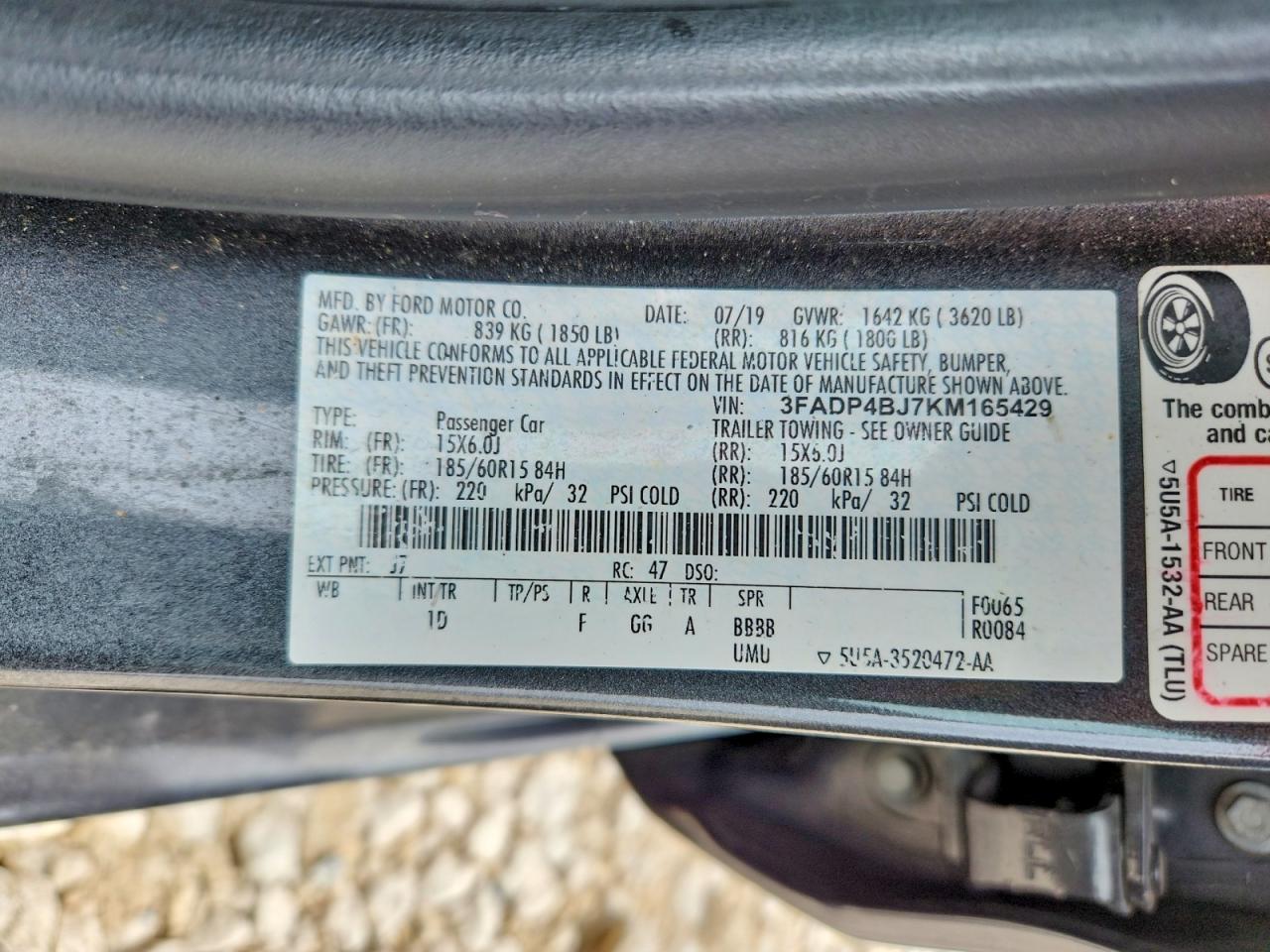 2019 FORD FIESTA