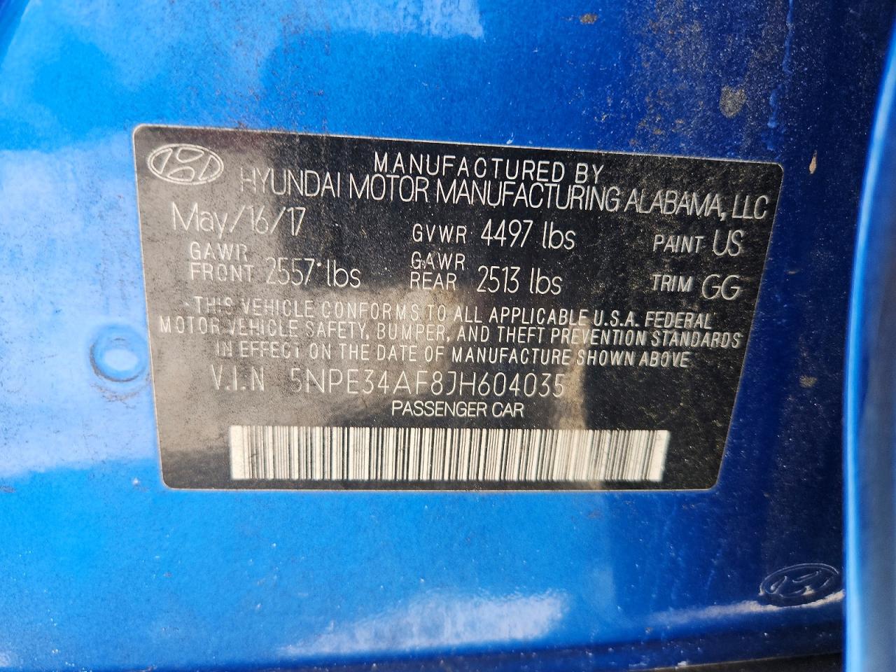 2018 HYUNDAI SONATA
