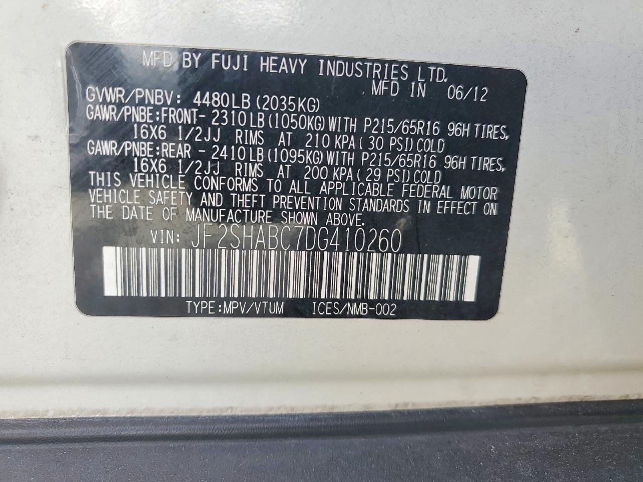 2013 SUBARU FORESTER