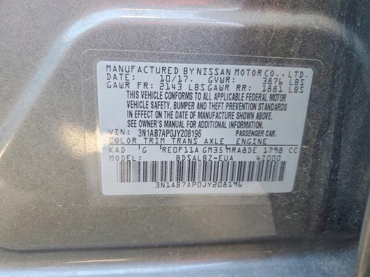 2018 NISSAN SENTRA