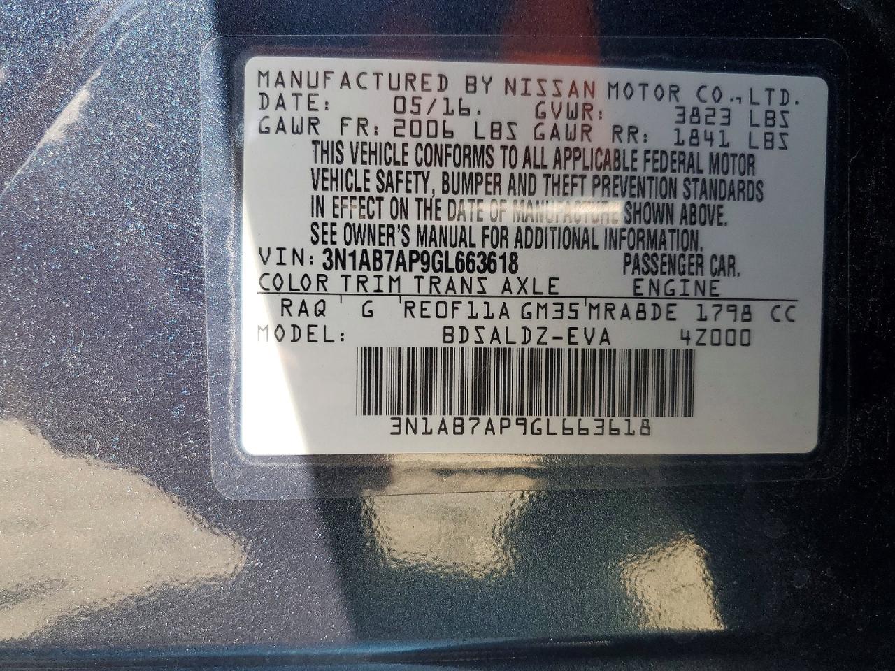 2016 NISSAN SENTRA
