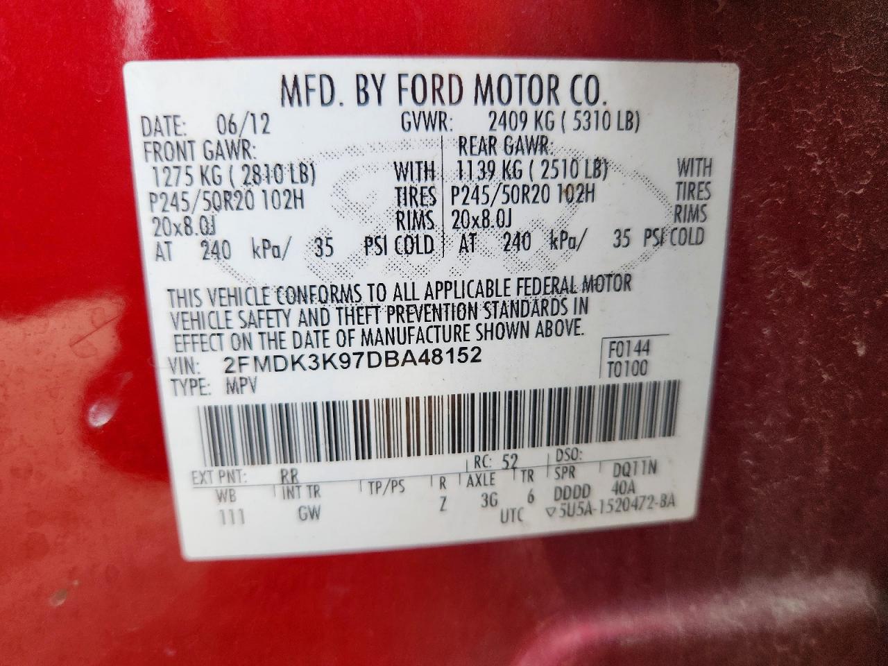 2013 FORD EDGE