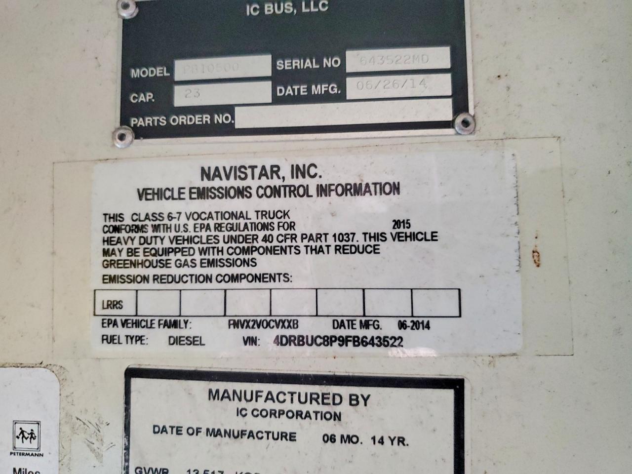 2015 IC CORPORATION ALL OTHER