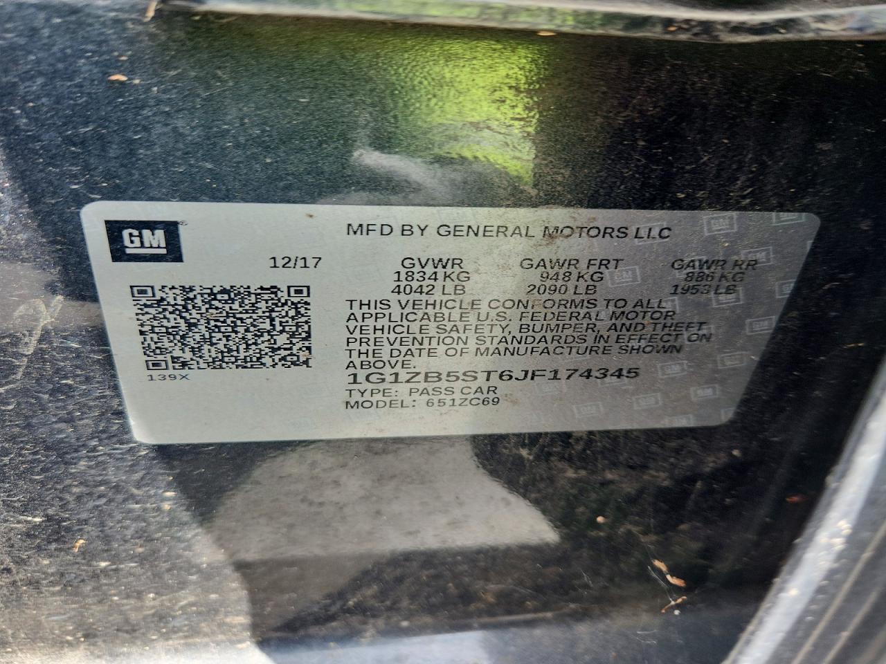 2018 CHEVROLET MALIBU