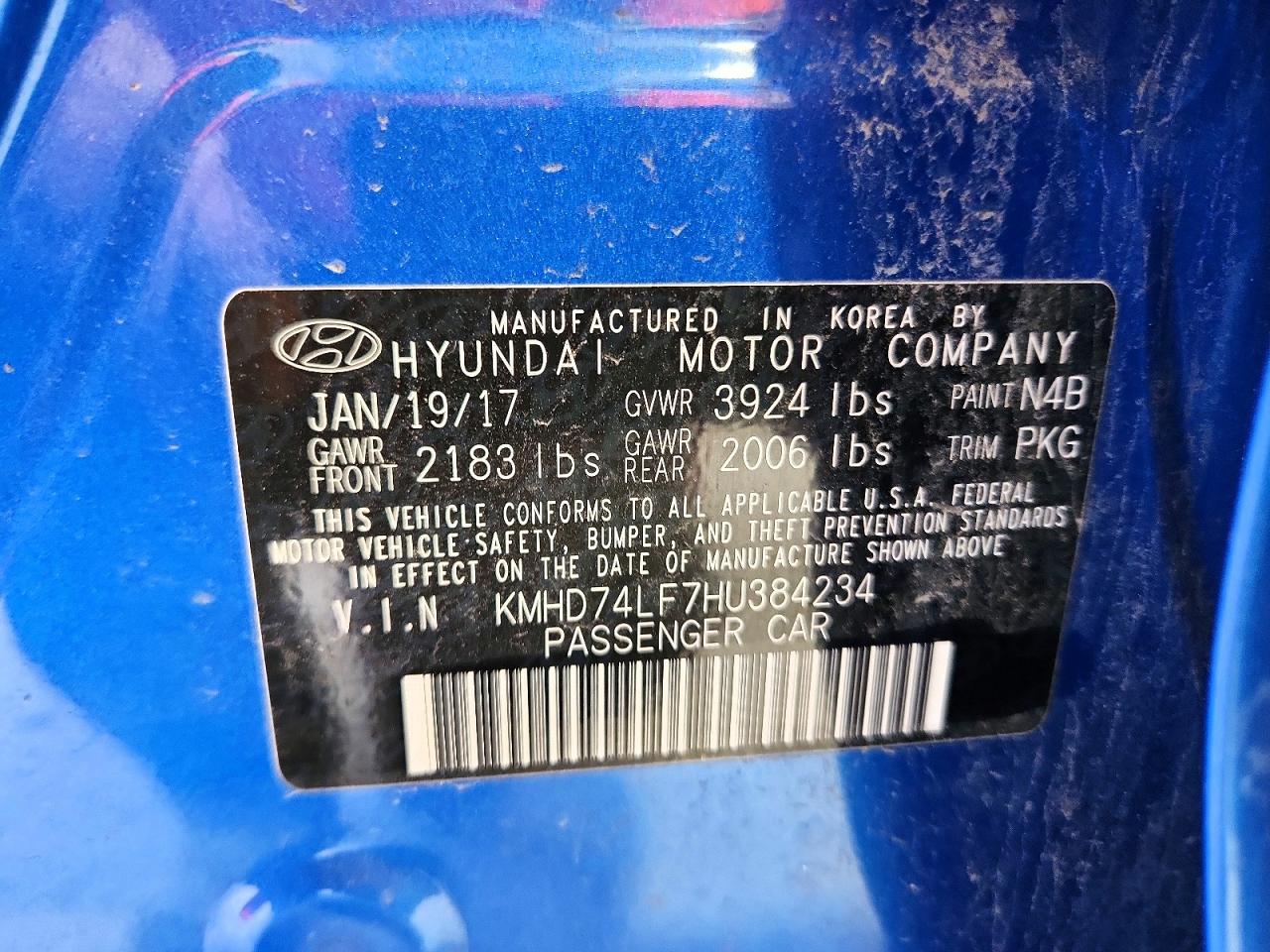 2017 HYUNDAI ELANTRA
