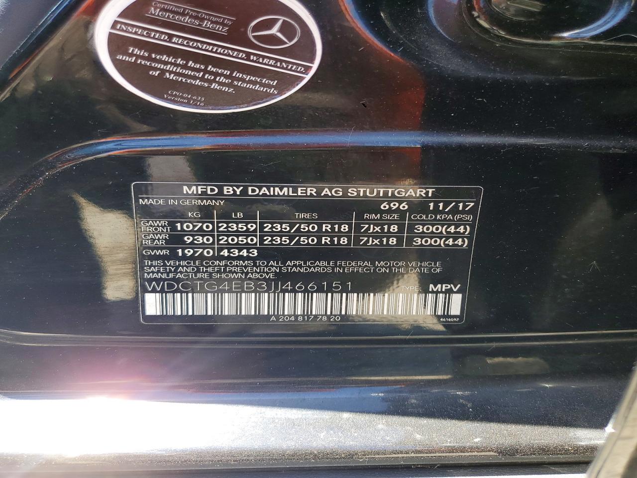 2018 MERCEDES-BENZ GLA-CLASS