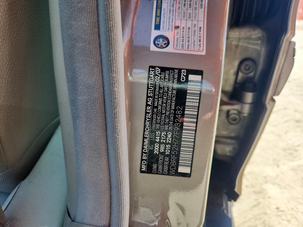 2007 MERCEDES-BENZ C-CLASS