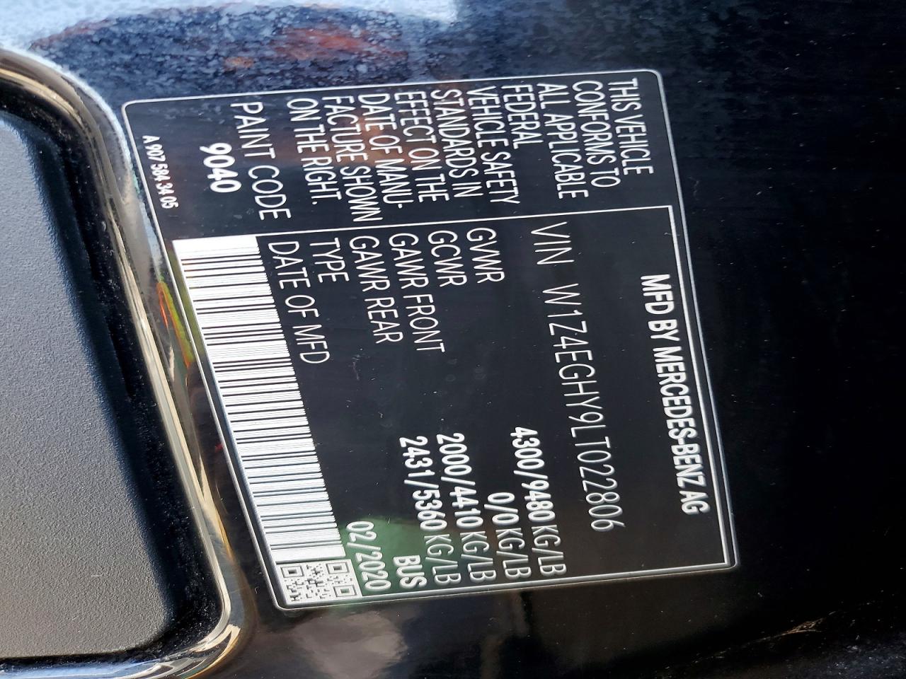2020 MERCEDES-BENZ SPRINTER