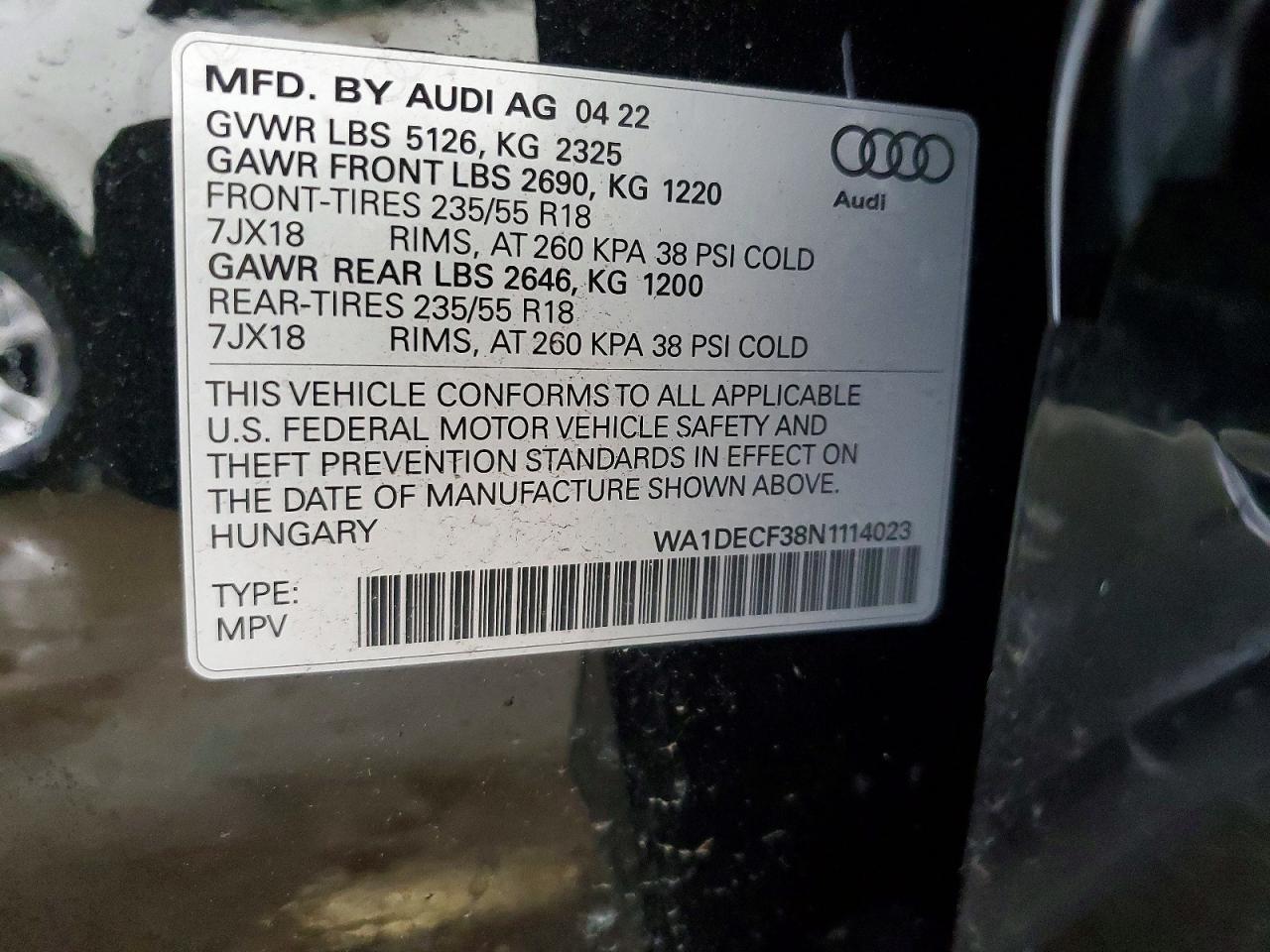2022 AUDI Q3