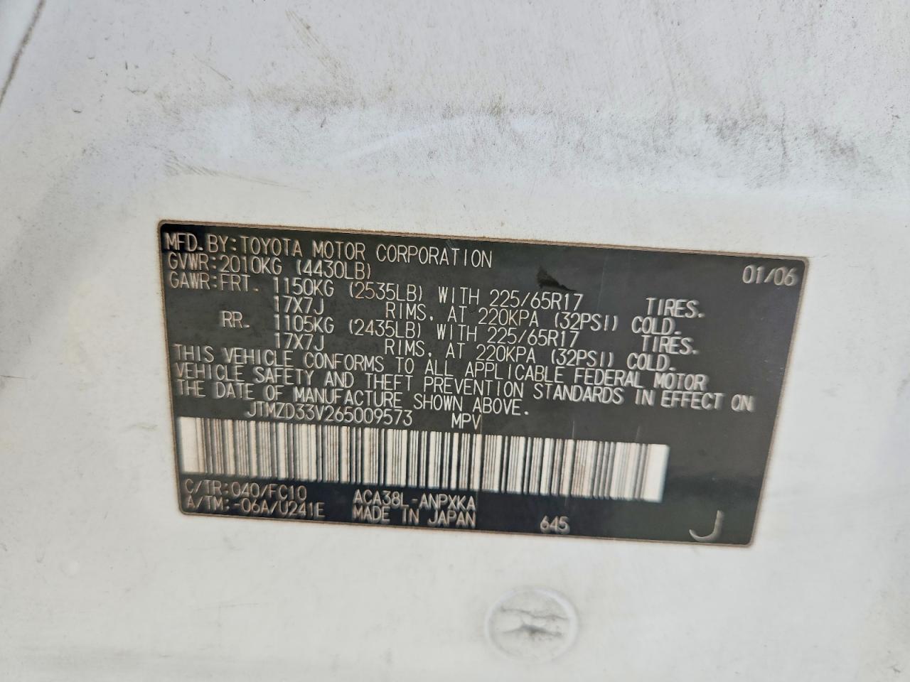 2006 TOYOTA RAV4