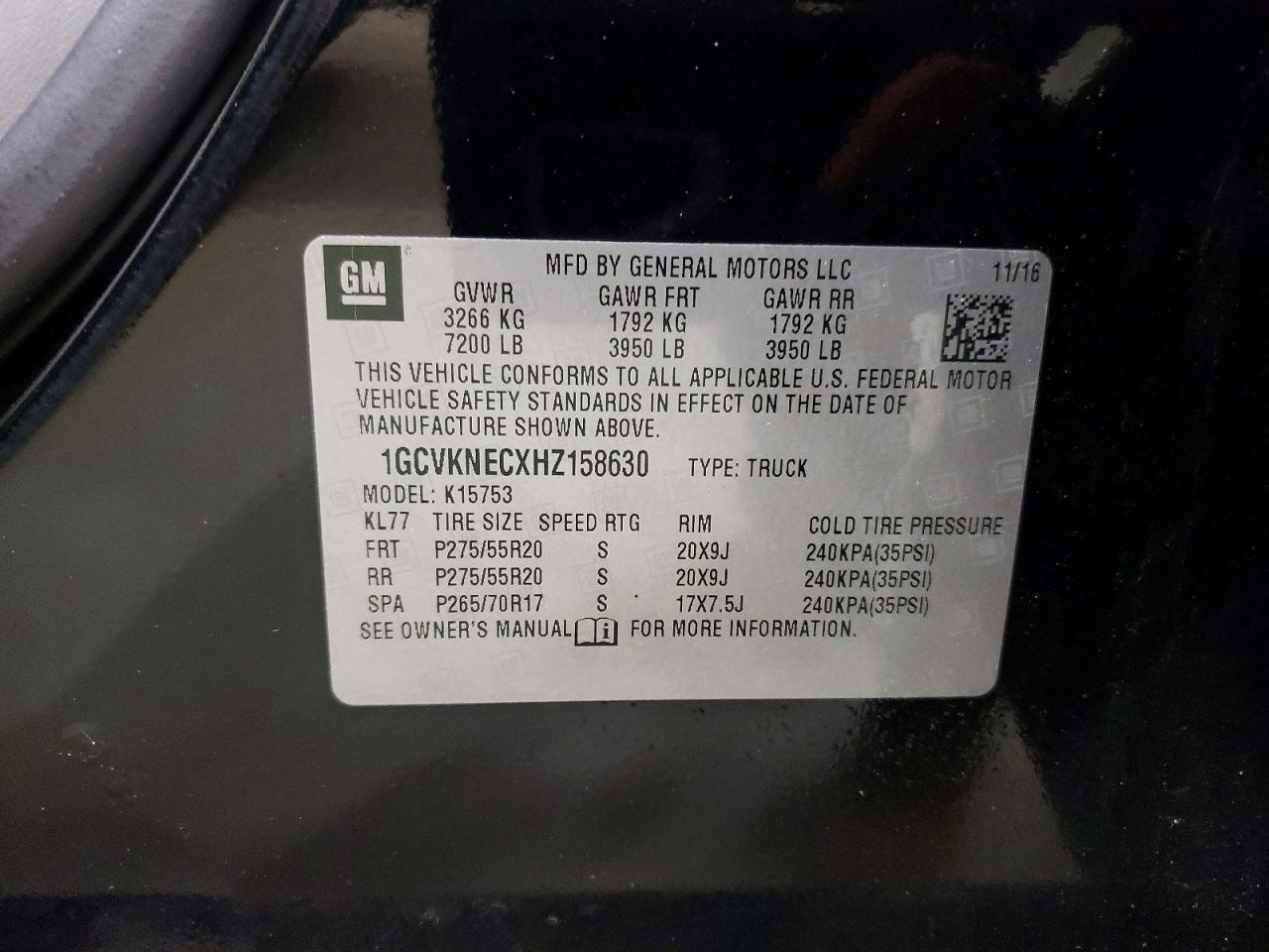 2017 CHEVROLET SILVERADO