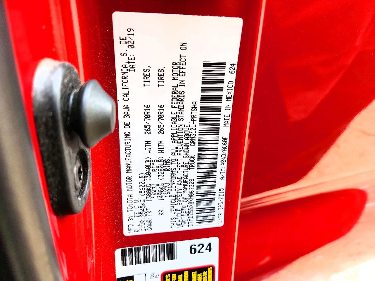 2019 TOYOTA TACOMA