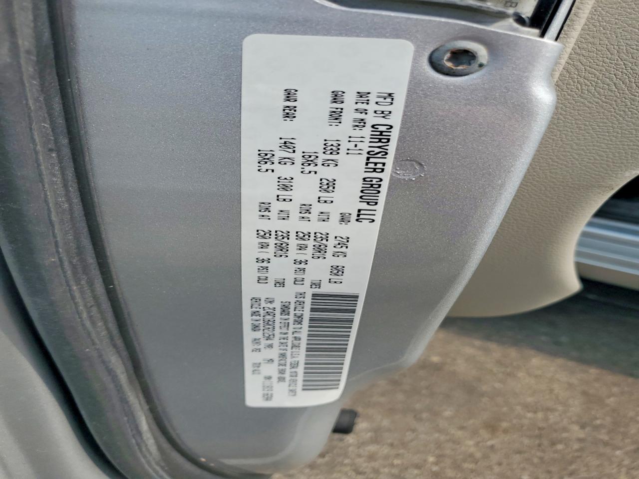 2012 CHRYSLER MINIVAN