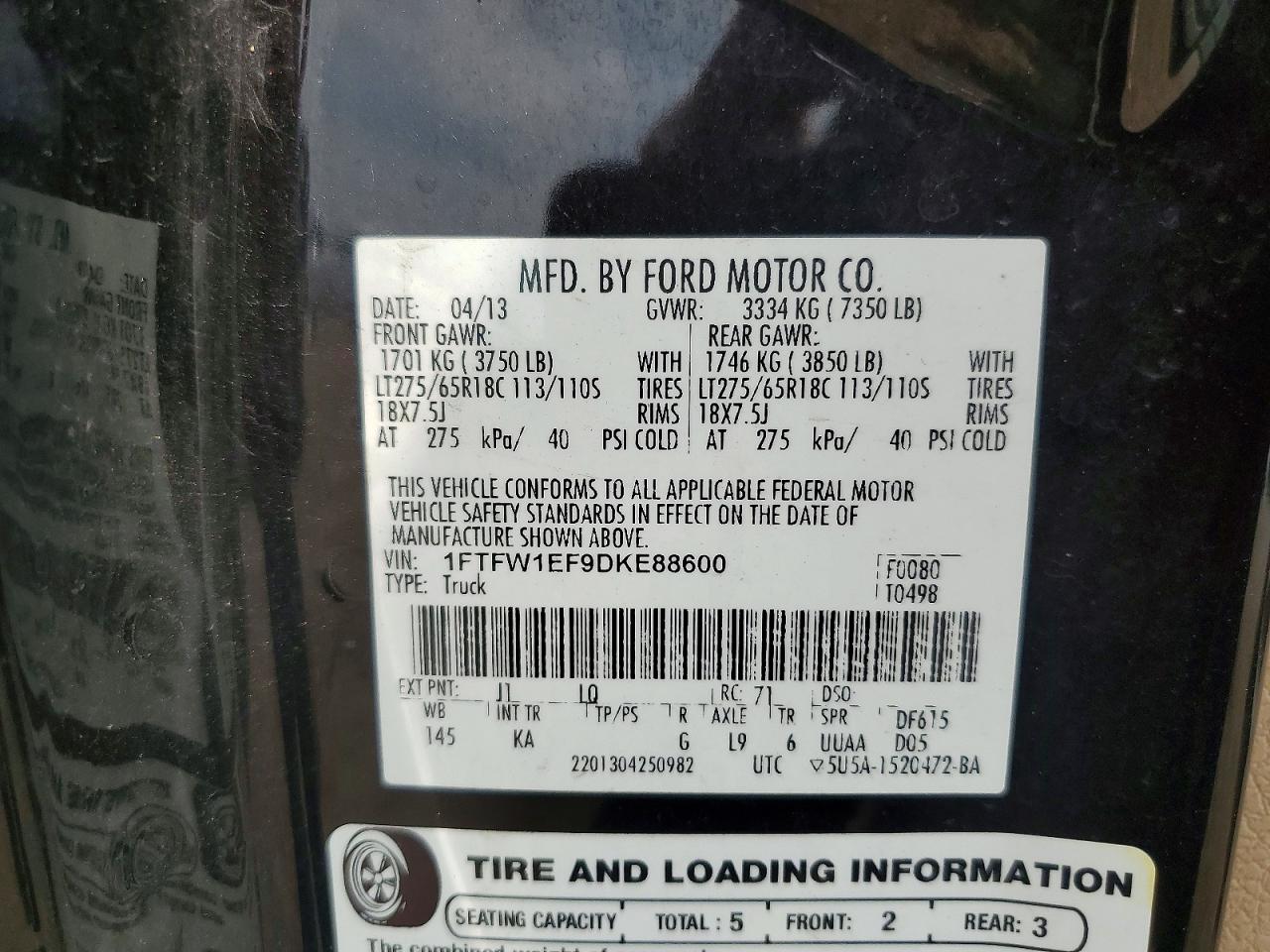 2013 FORD F-150