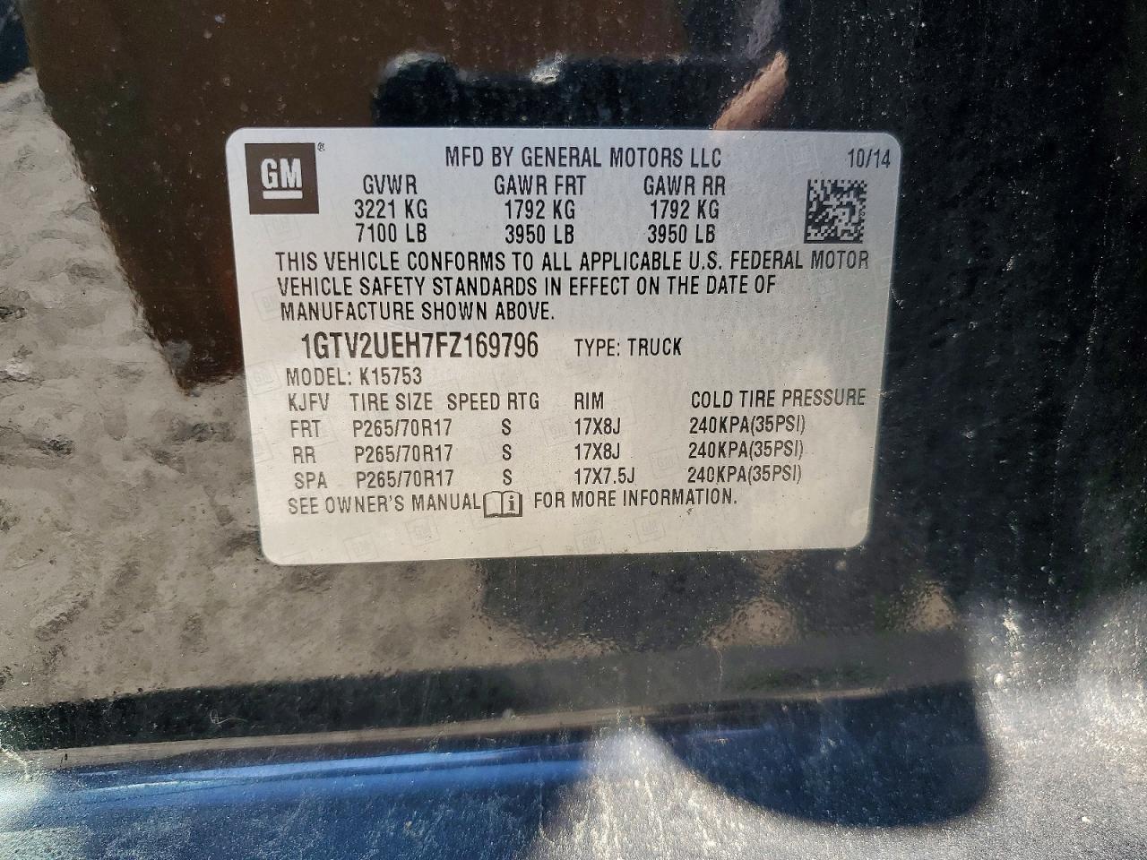 2015 GMC SIERRA