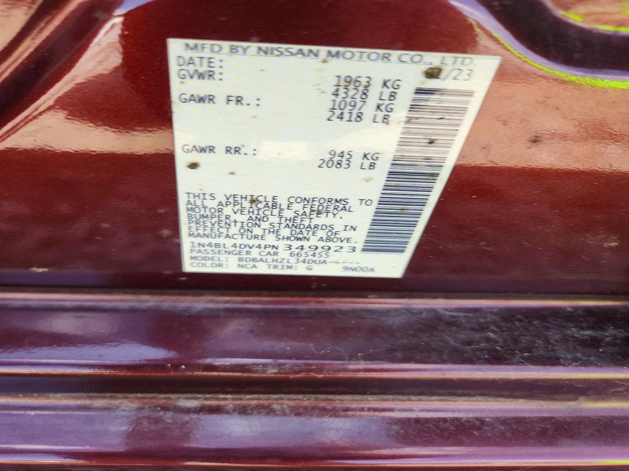 2023 NISSAN ALTIMA