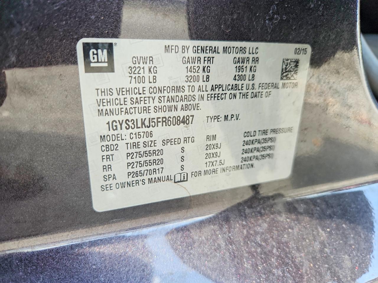 2015 CADILLAC ESCALADE