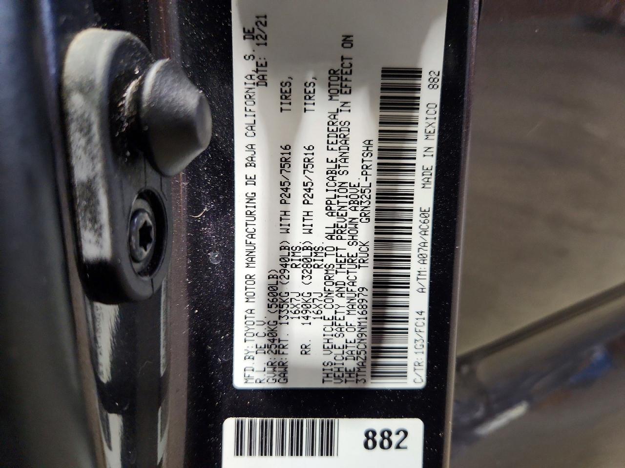 2022 TOYOTA TACOMA
