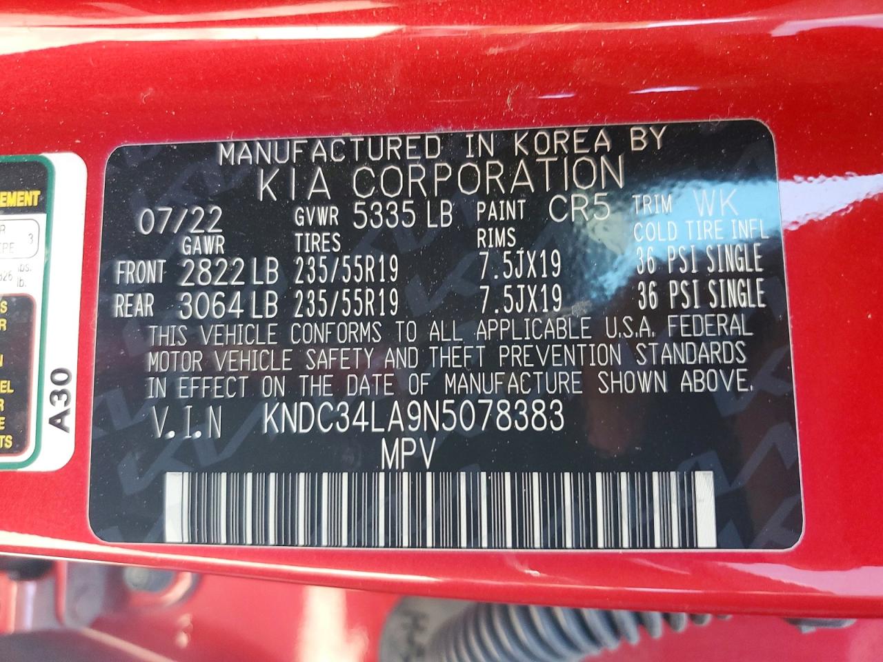 2022 KIA ALL OTHER