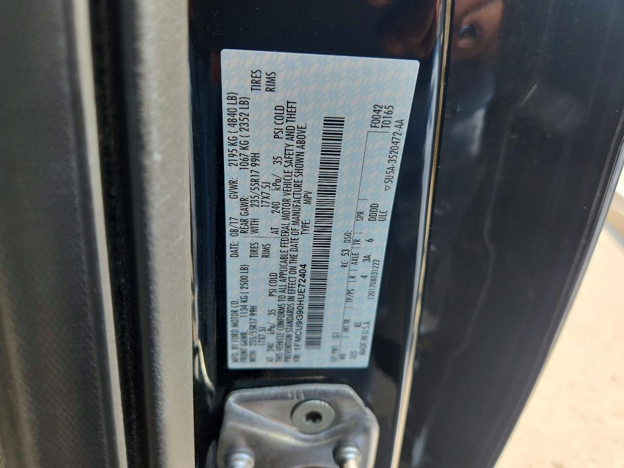 2017 FORD ESCAPE