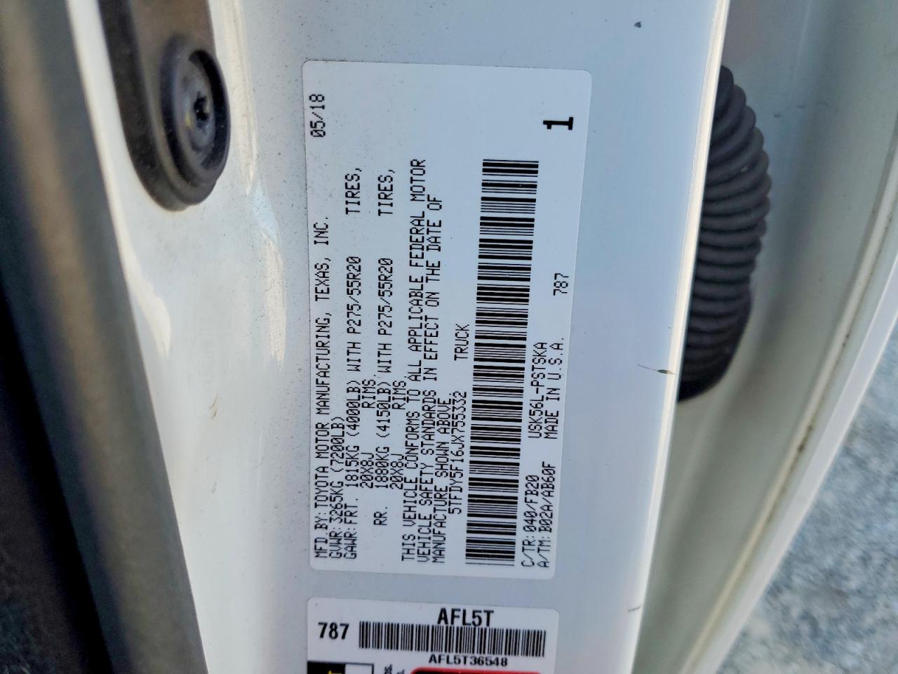 2018 TOYOTA TUNDRA