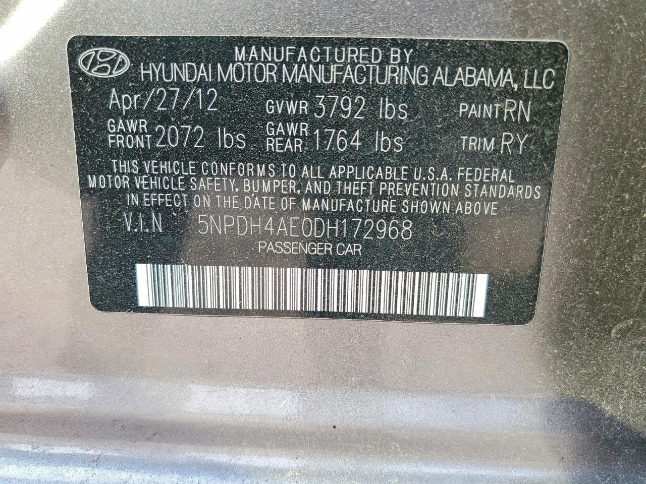 2013 HYUNDAI ELANTRA