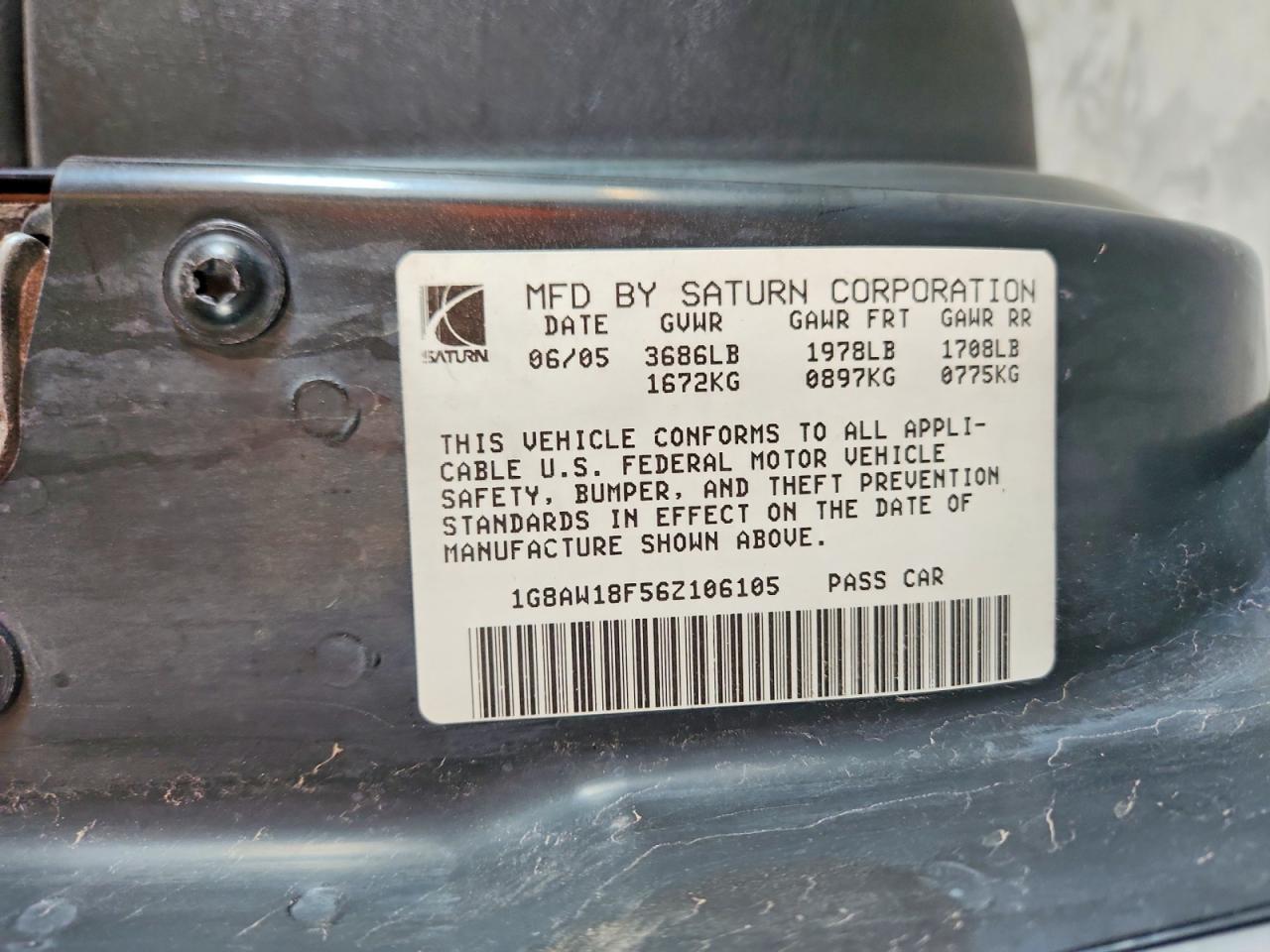 2006 SATURN ION