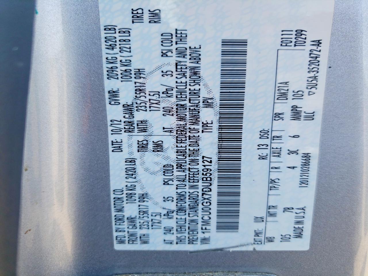 2013 FORD ESCAPE
