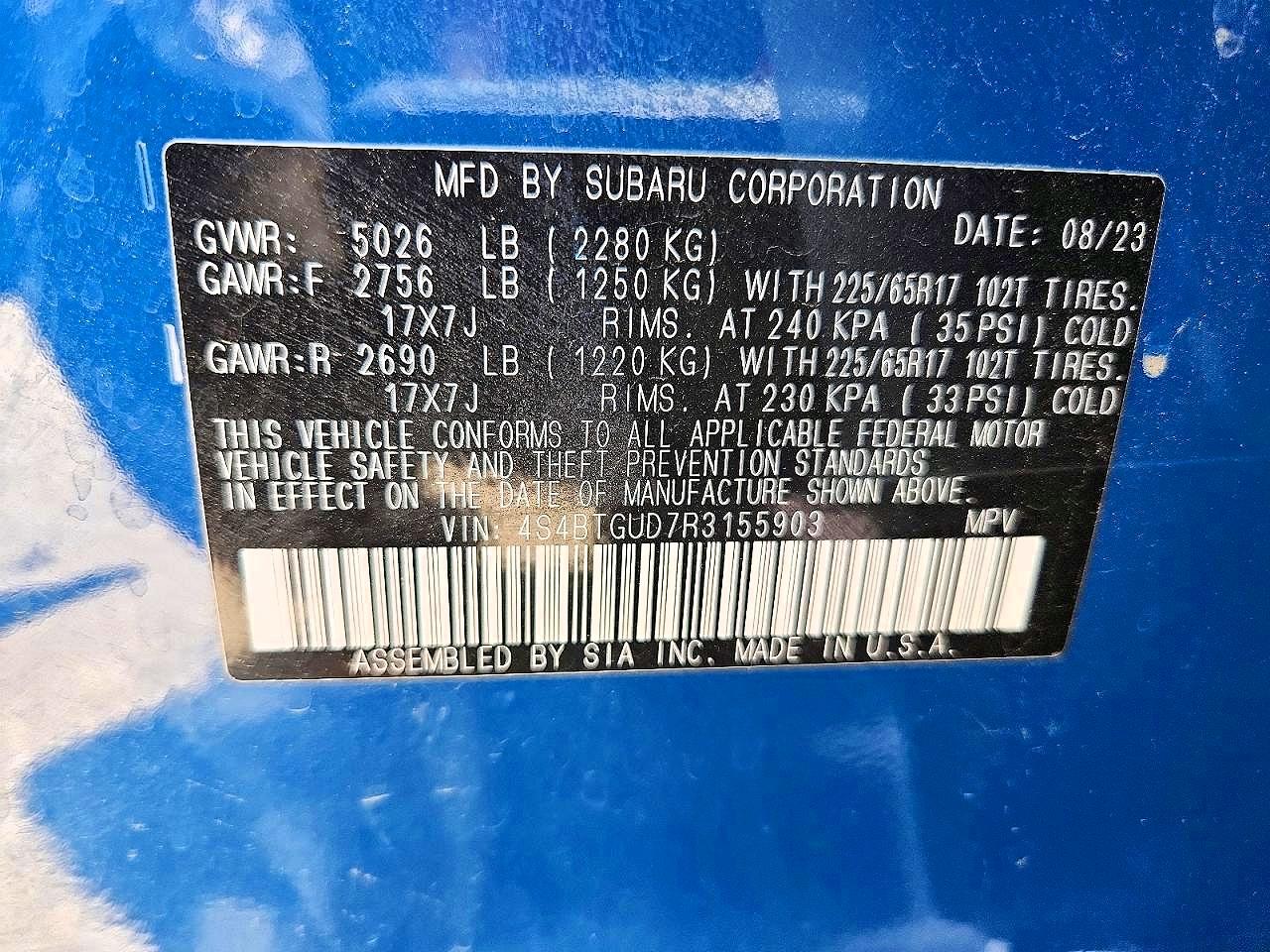 2024 SUBARU