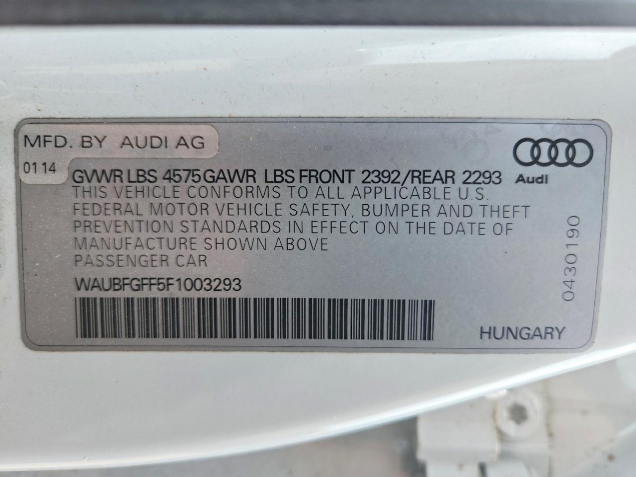 2015 AUDI A3