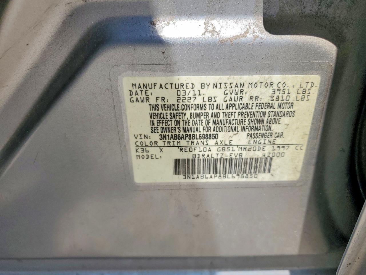 2011 NISSAN SENTRA