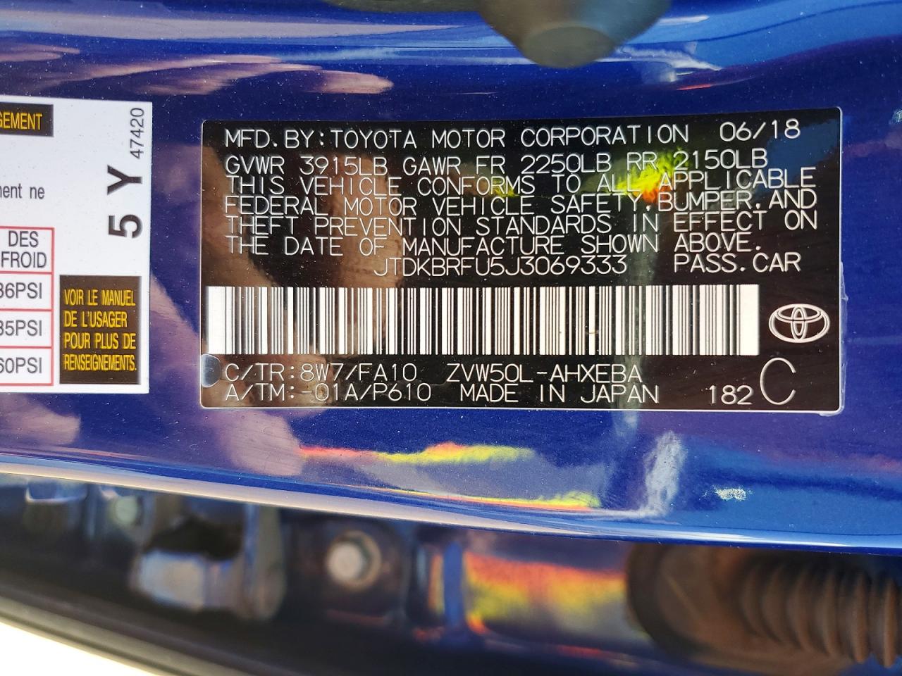 2018 TOYOTA PRIUS