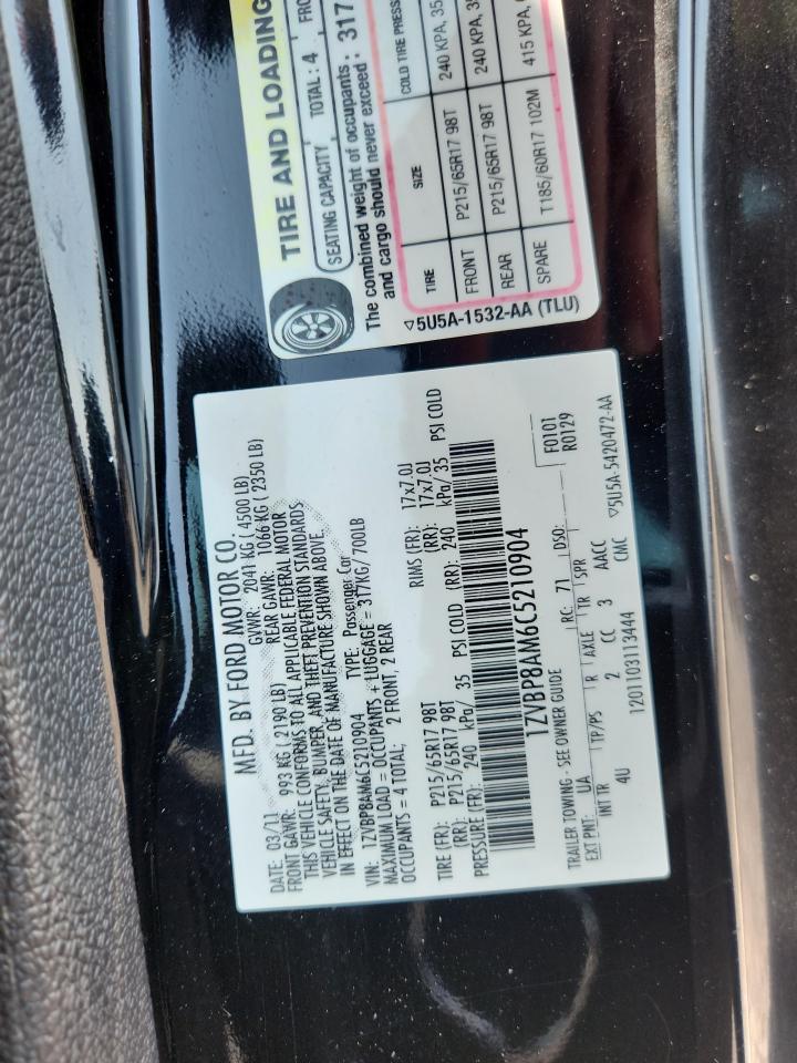 2012 FORD MUSTANG