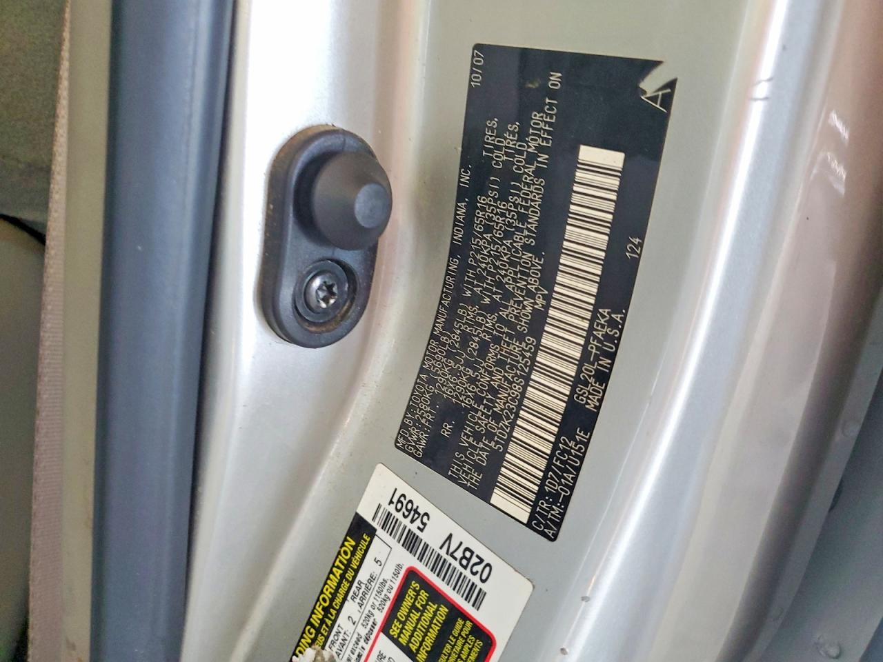2008 TOYOTA SIENNA