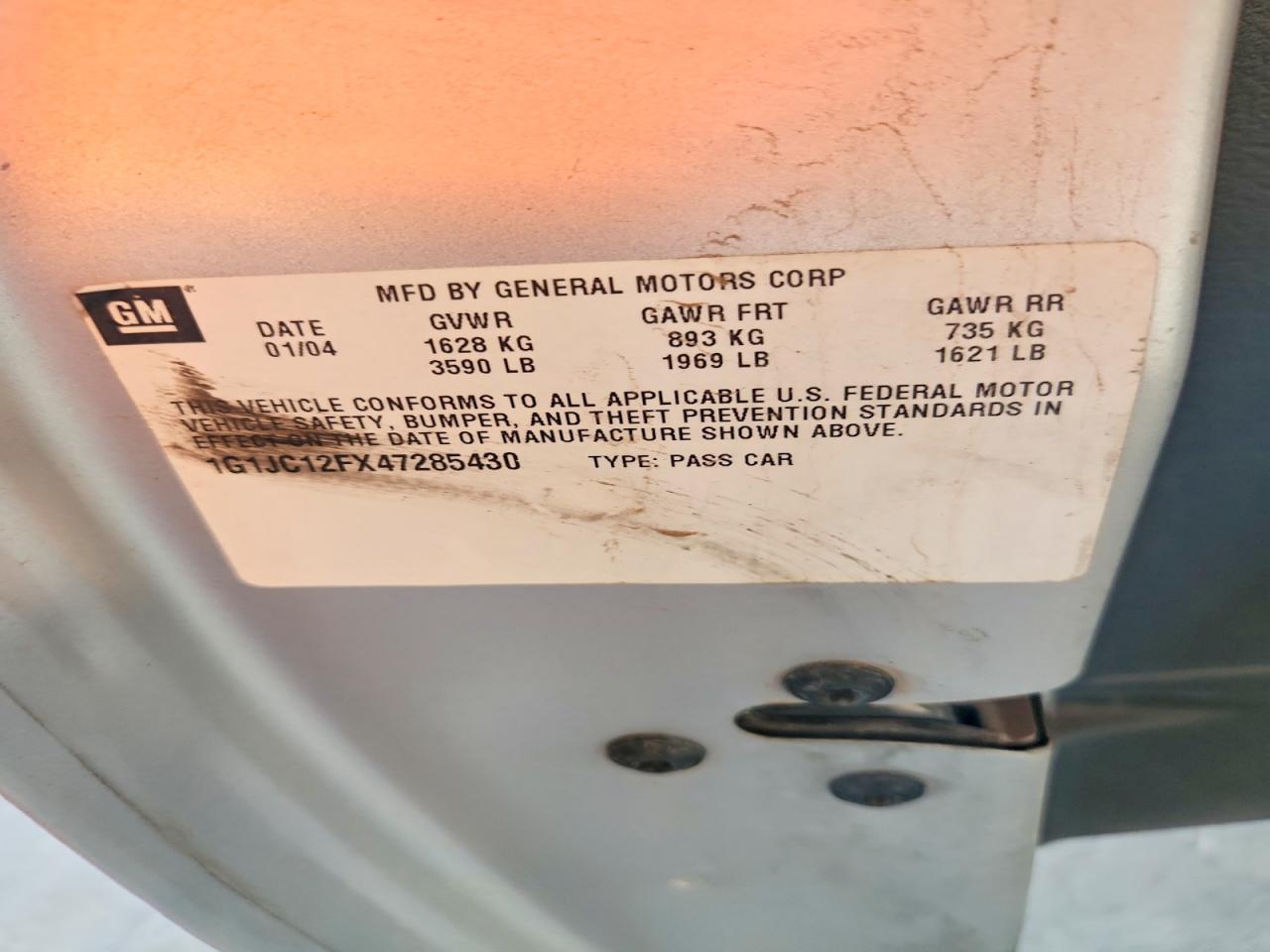 2004 CHEVROLET CAVALIER