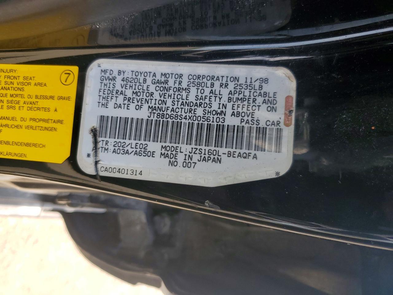 1999 LEXUS GS300