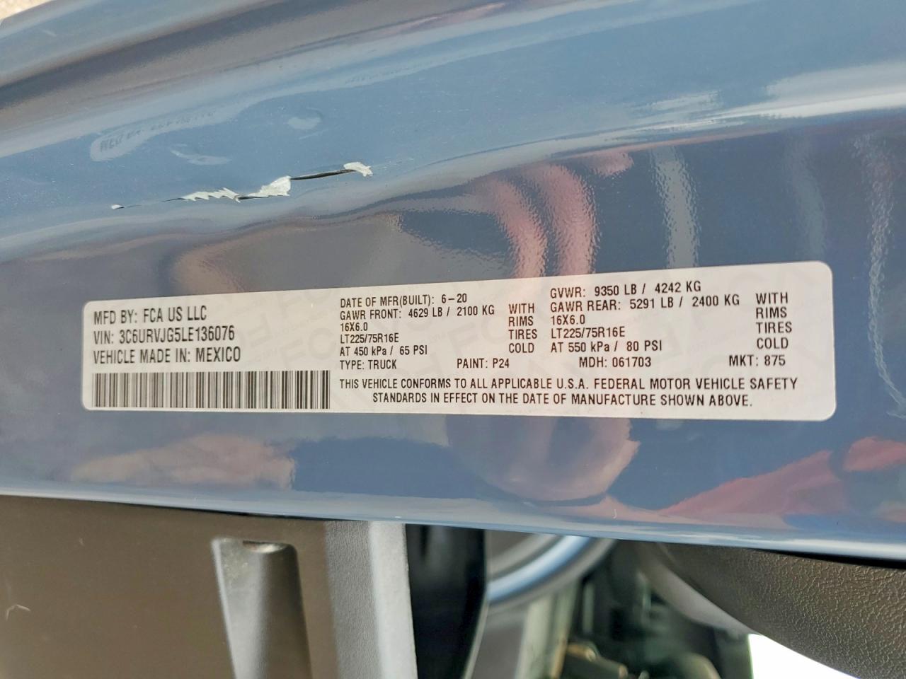 2020 RAM PROMASTER