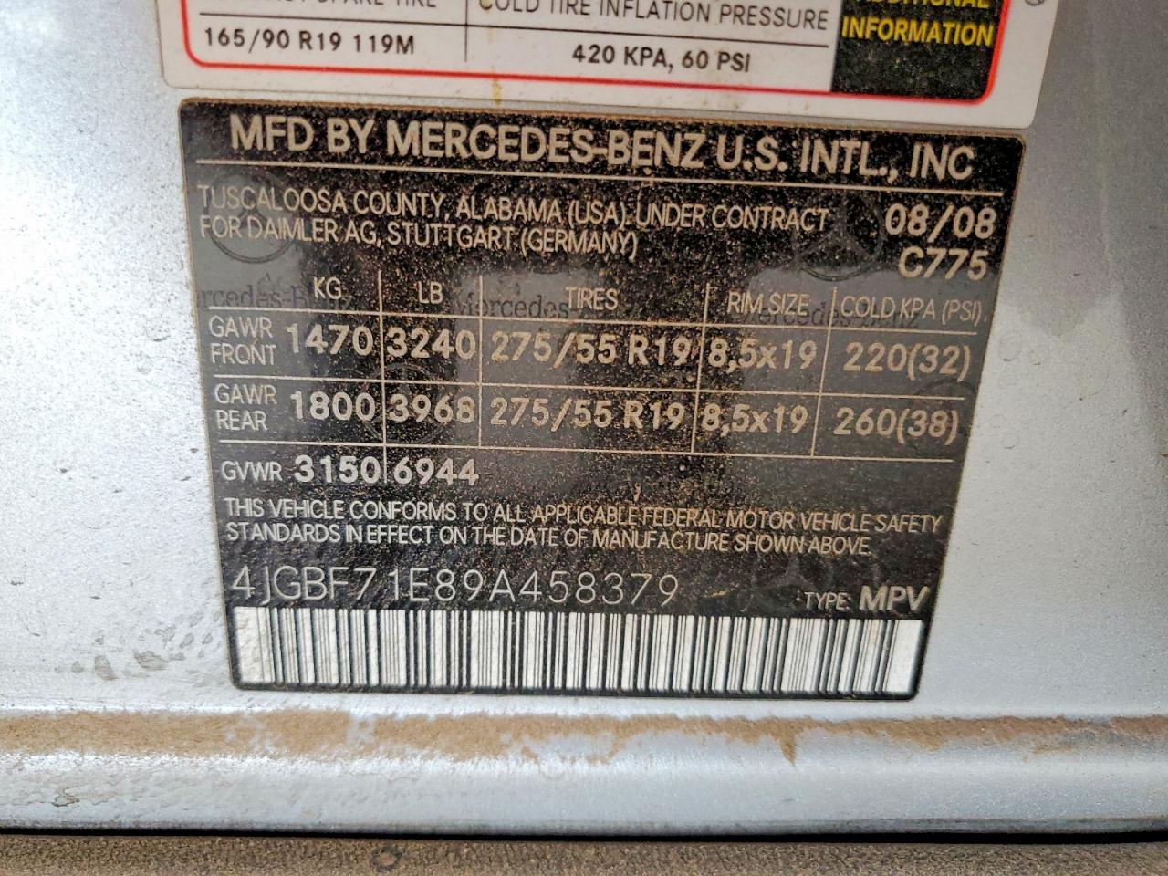 2009 MERCEDES-BENZ GL-CLASS