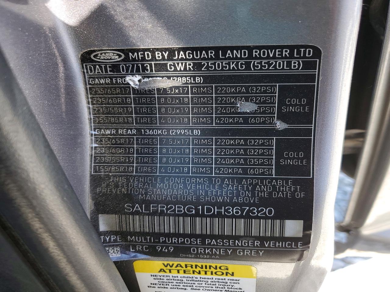 2013 LAND ROVER LR2