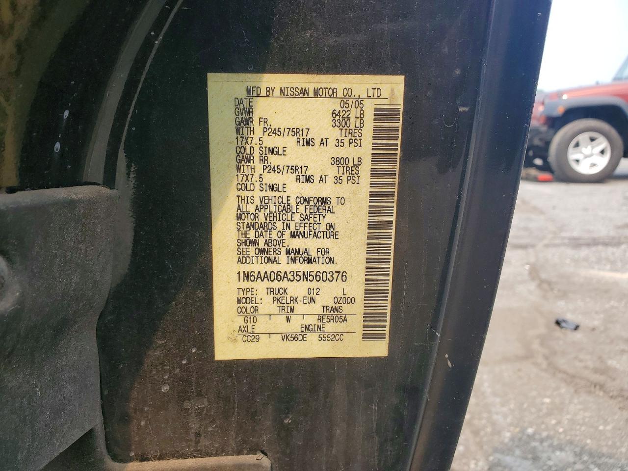 2005 NISSAN TITAN