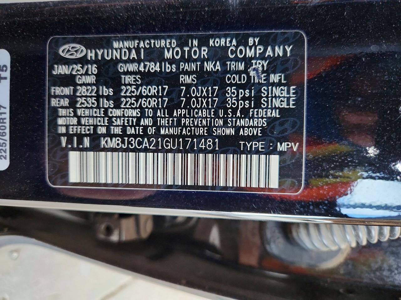 2016 HYUNDAI TUCSON