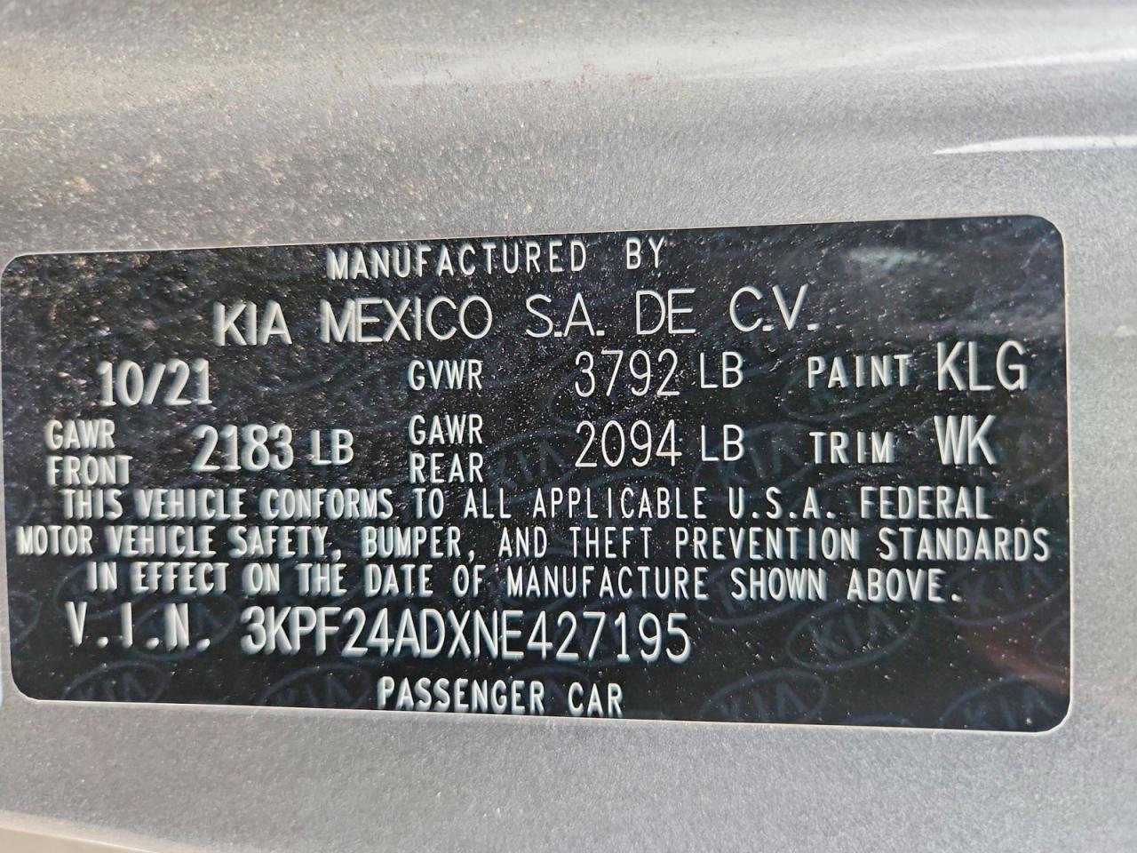 2022 KIA FORTE
