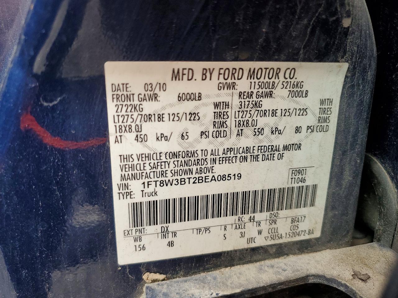 2011 FORD F350