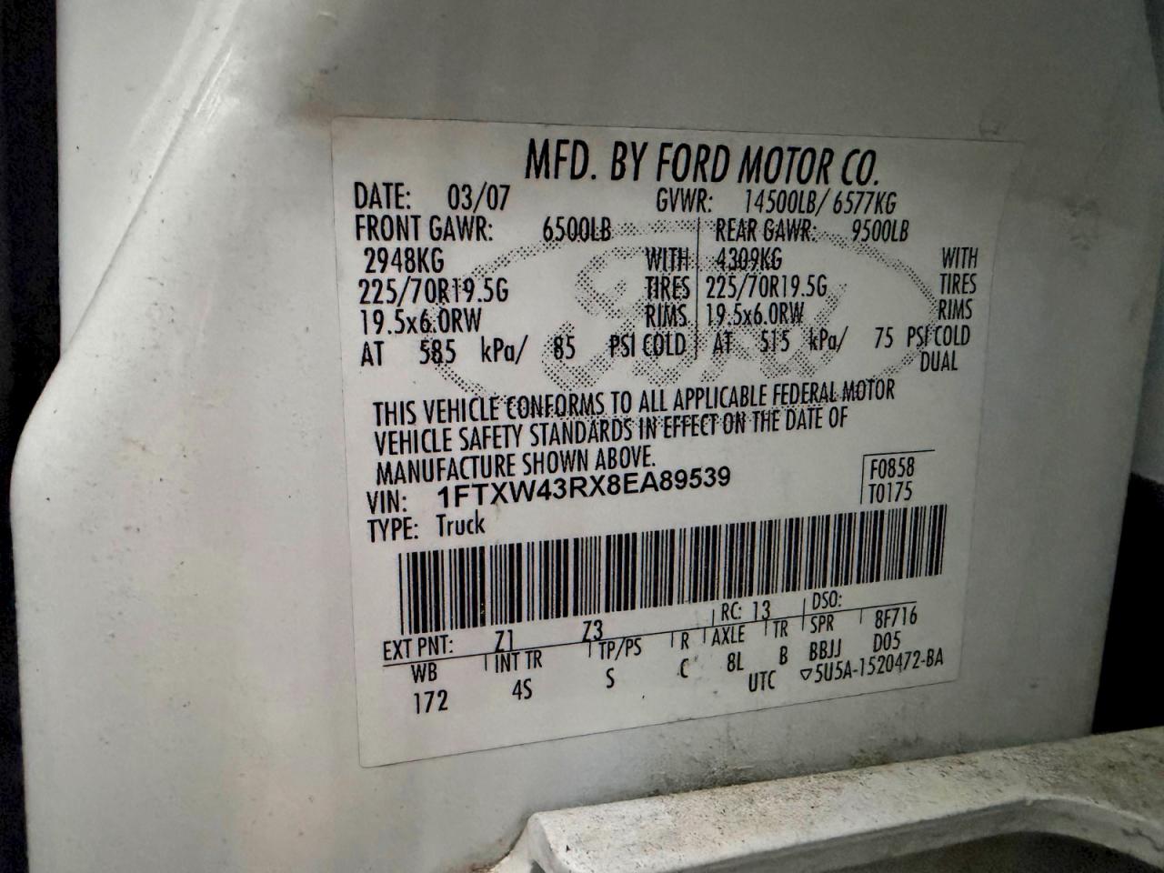 2008 FORD F450
