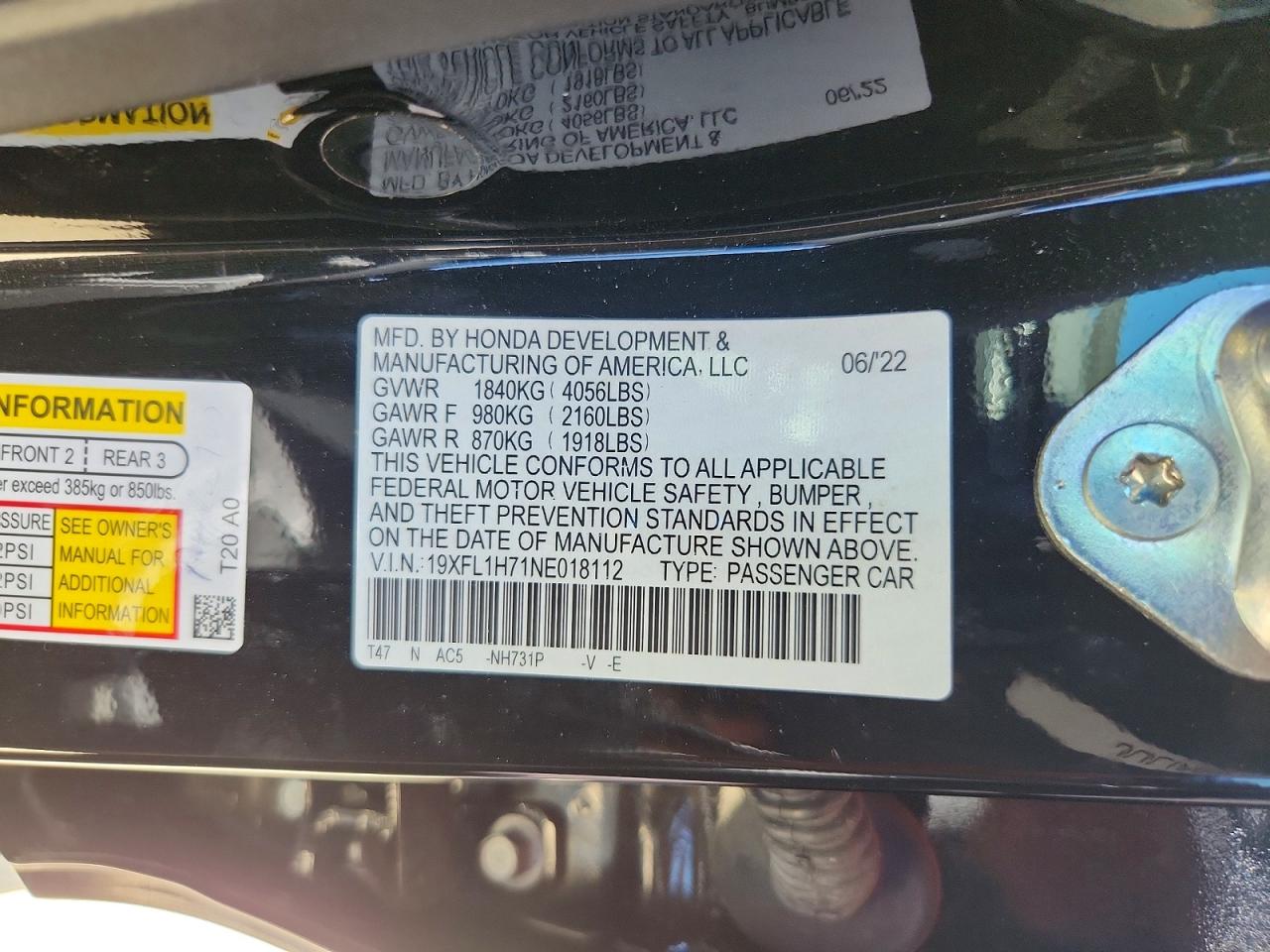2022 HONDA CIVIC
