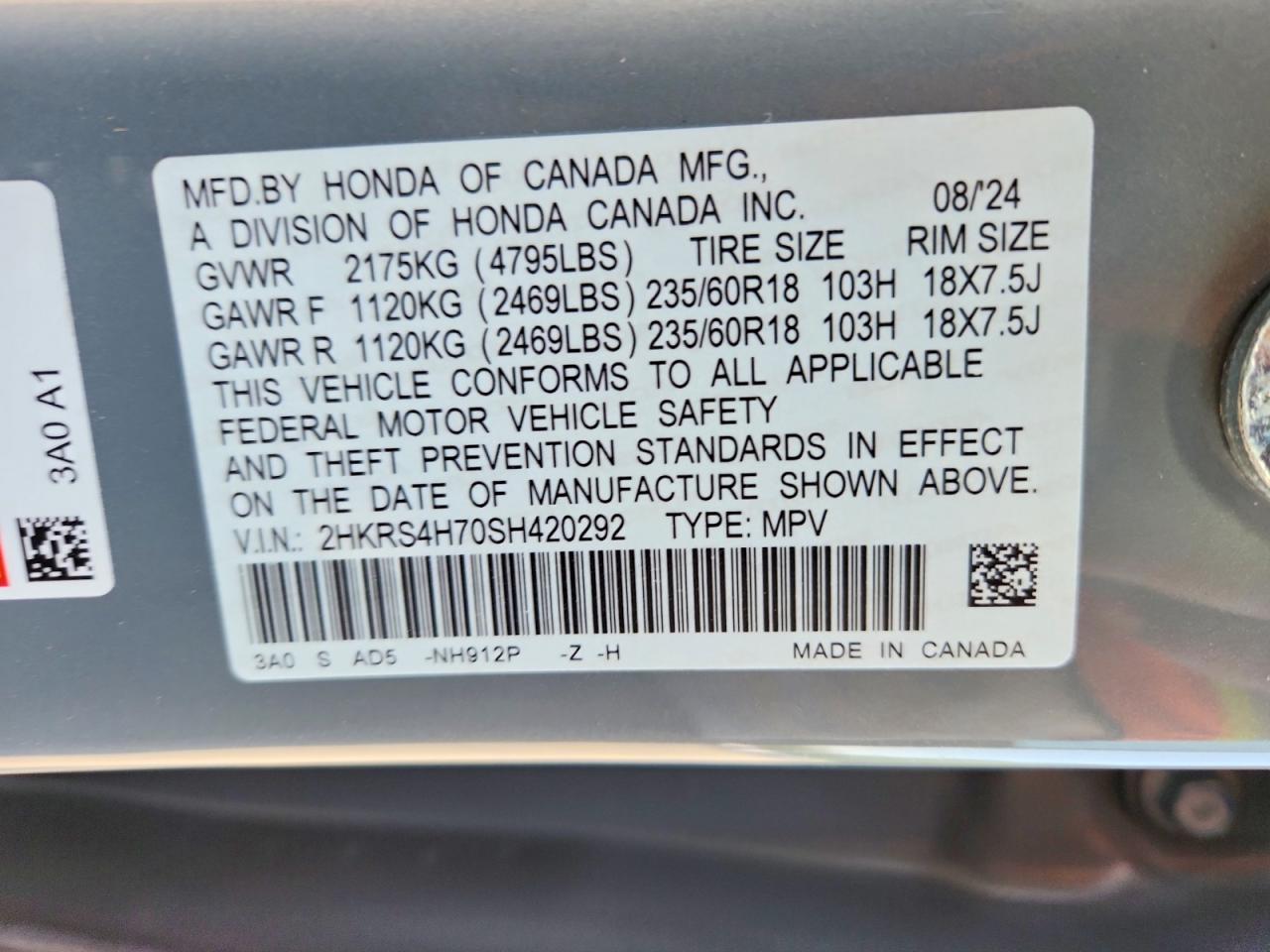 2025 HONDA CRV